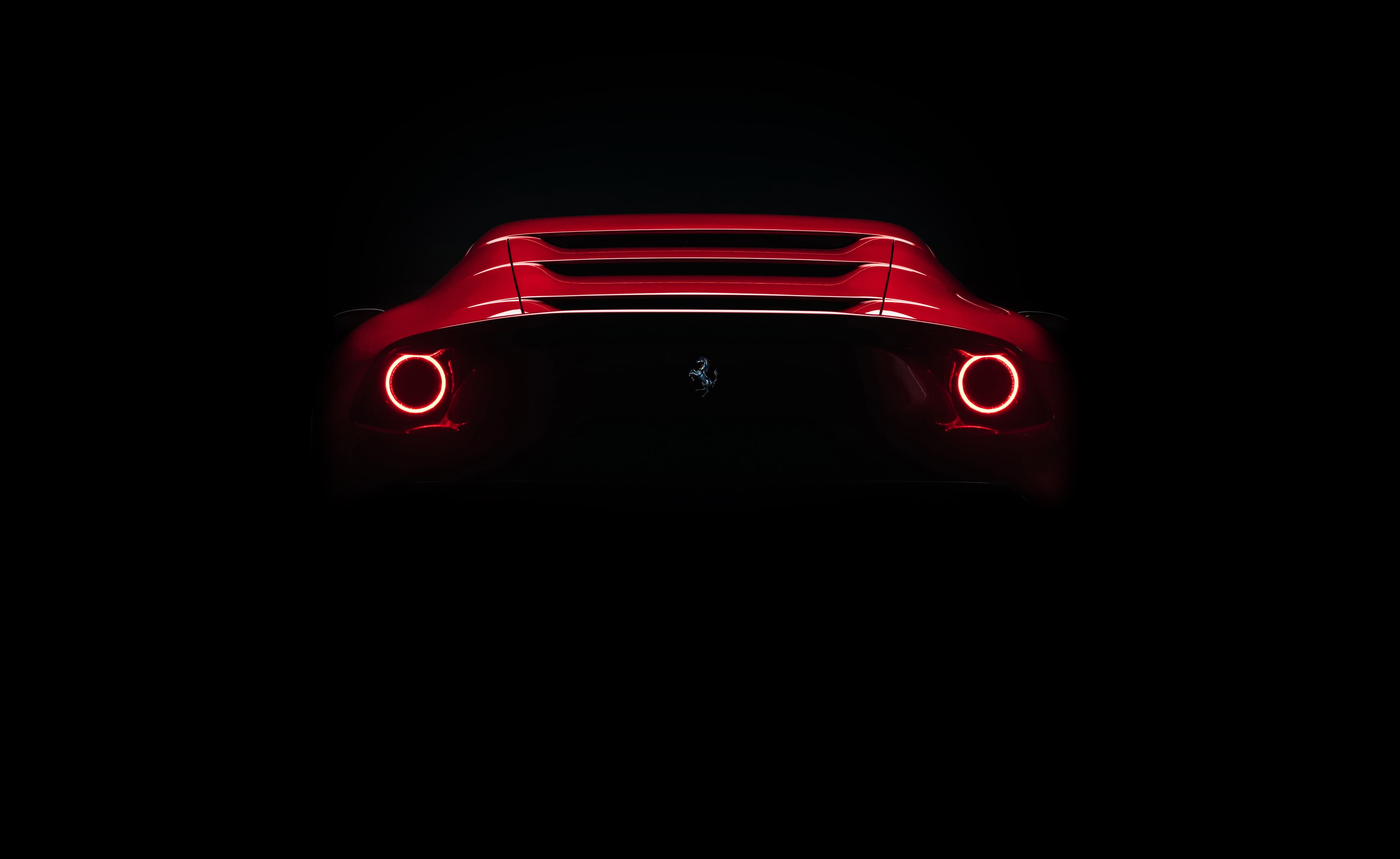 Sports car rear view